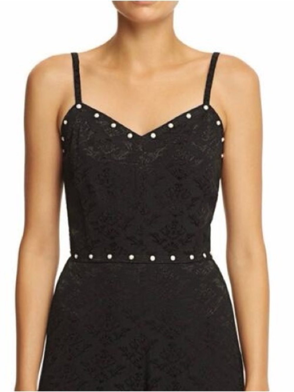 Sandro Pearl Brocade Crop Top